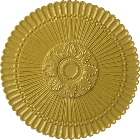 Ekena Millwork Nexus Ceiling Medallion (Fits Canopies up to 2 3/4"), Hand-Painted Rich Gold, 30"OD x 1 1/4"P CM30NERGS